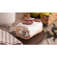 Almond roulette with cranberries