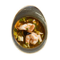 Tom Yum soup with tiger prawns