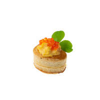 2607. Vol-au-vent with red roe and egg cream